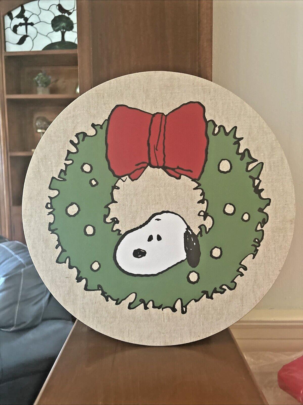 Pottery Barn Snoopy Disney Peanuts holiday Christmas party placemat kid SET 4 a