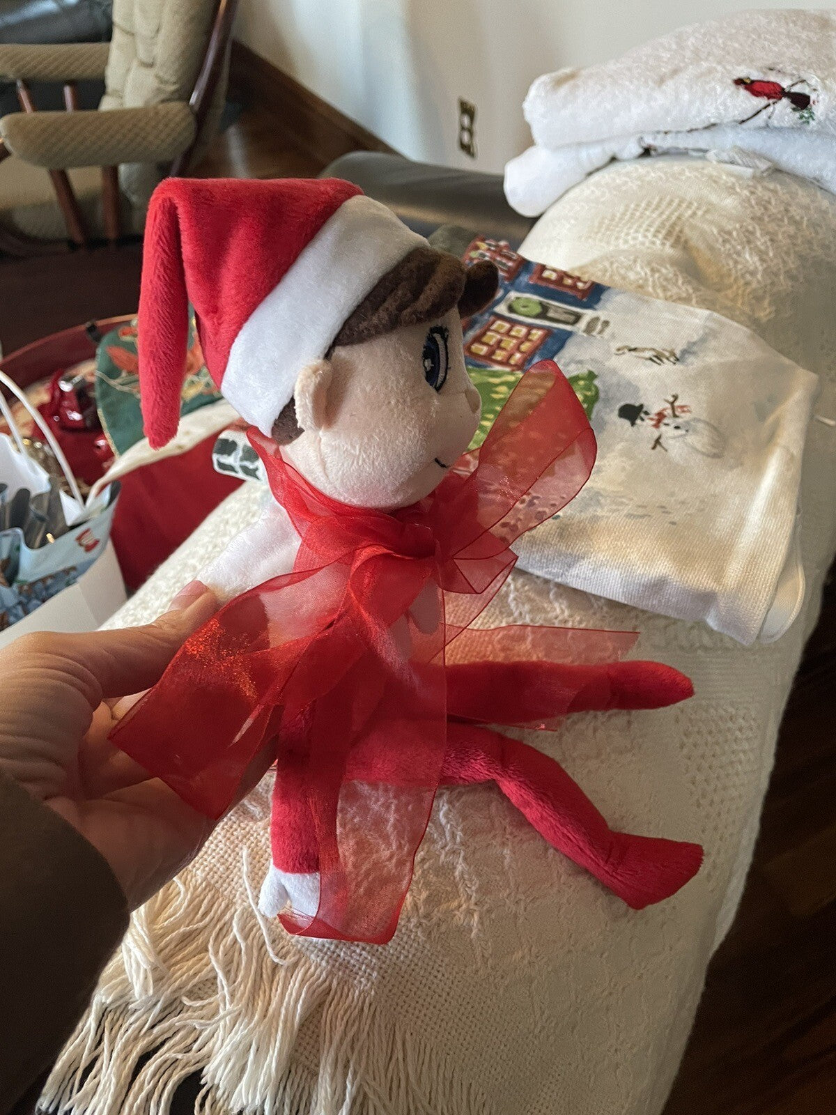 Disney Pottery Barn Christmas Elf Shelf toy holiday gift School pre k stuffed -