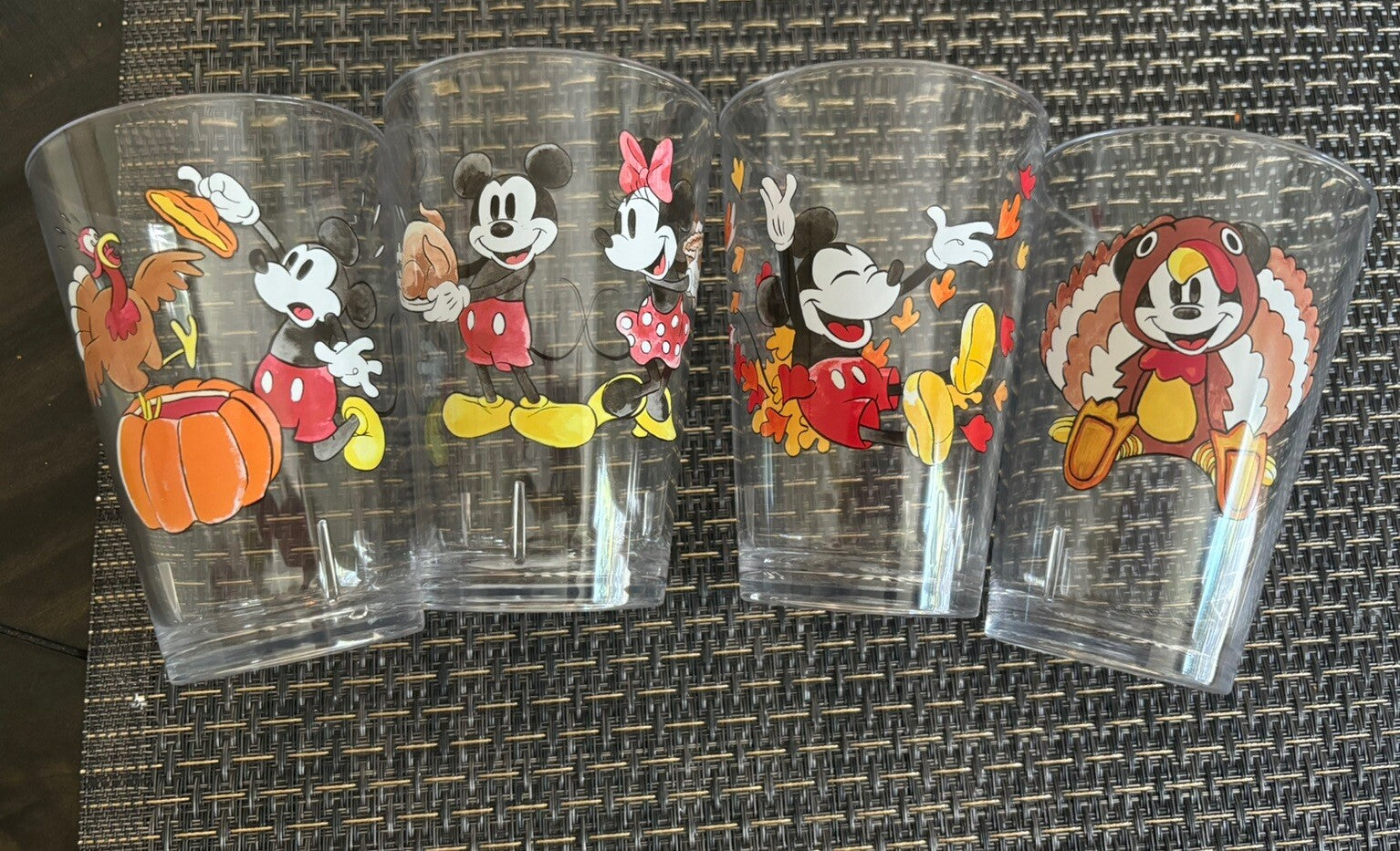 Pottery Barn Mickey Mouse Disney Dinner Cup SET Thanksgiving holiday party gift