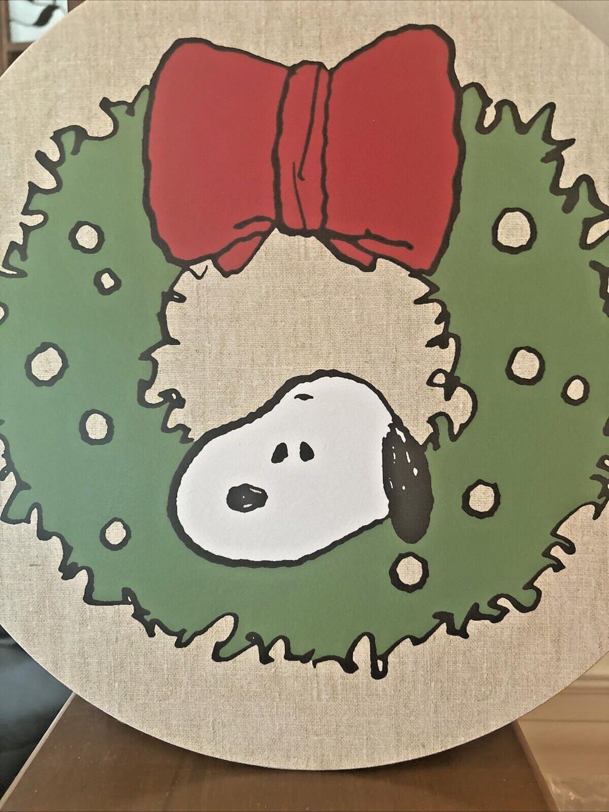 Pottery Barn Snoopy Disney Peanuts holiday Christmas party placemat kid SET 4 a
