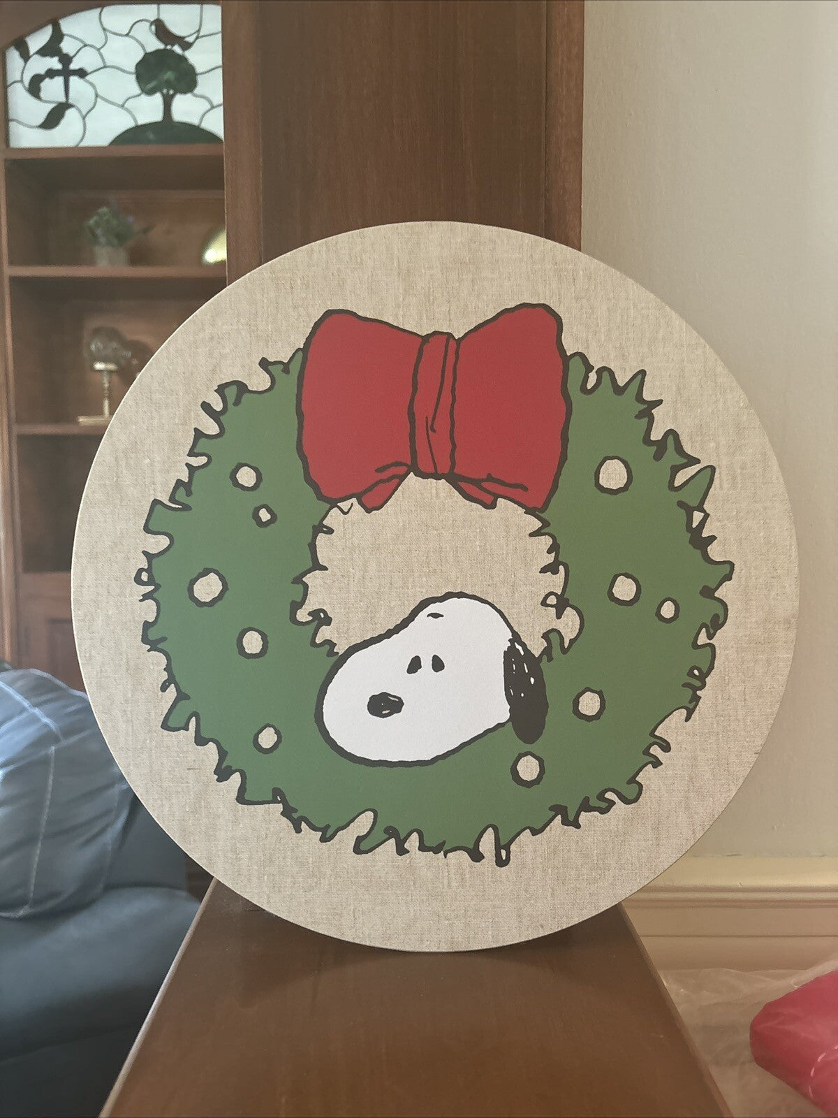 Pottery Barn Snoopy Disney Peanuts holiday Christmas party placemat kid SET 4 a