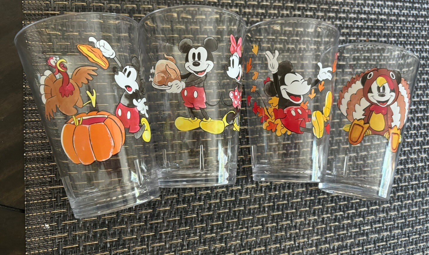 Pottery Barn Mickey Mouse Disney Dinner Cup SET Thanksgiving holiday party gift