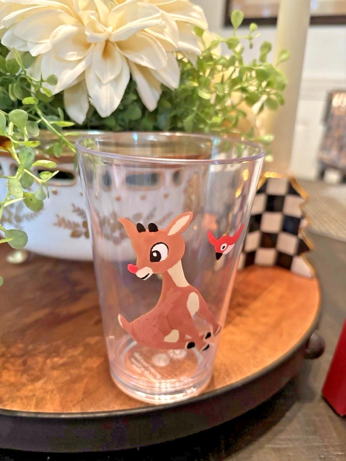 Pottery Barn holiday Christmas Rudolph santa party Disney dinner PLATE CUP SET 8