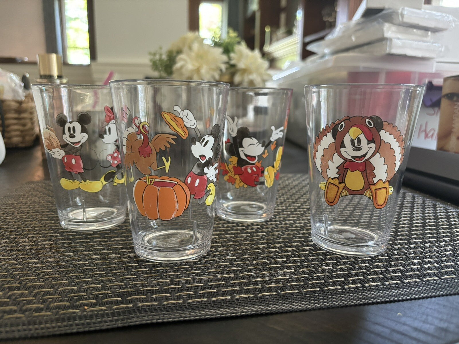 Pottery Barn Mickey Mouse Disney Dinner Cup SET Thanksgiving holiday party gift