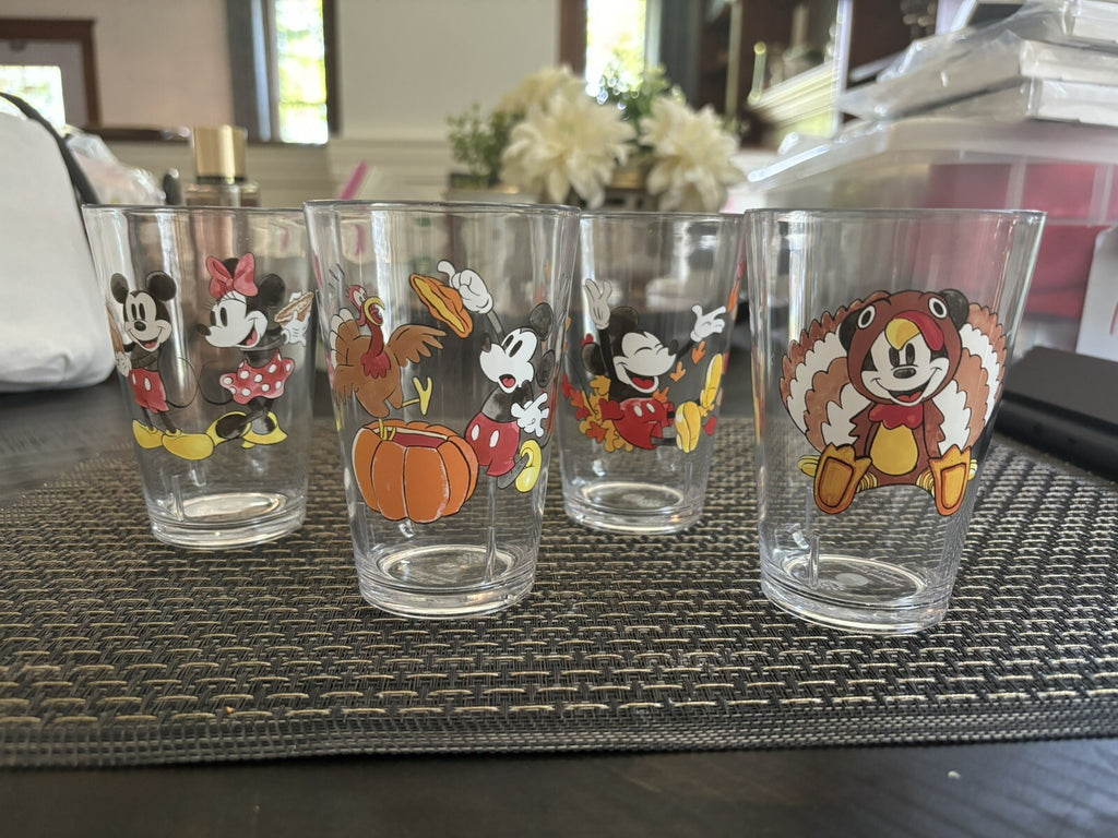 Pottery Barn Mickey Mouse Disney Dinner Cup SET Thanksgiving holiday party gift