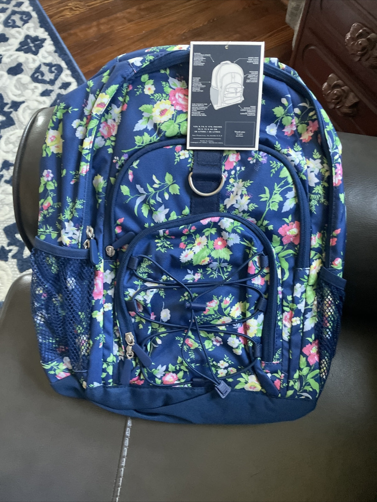 Pottery barn School Floral Large BACKPACK+Lunch Box flower teen bag girl kid .