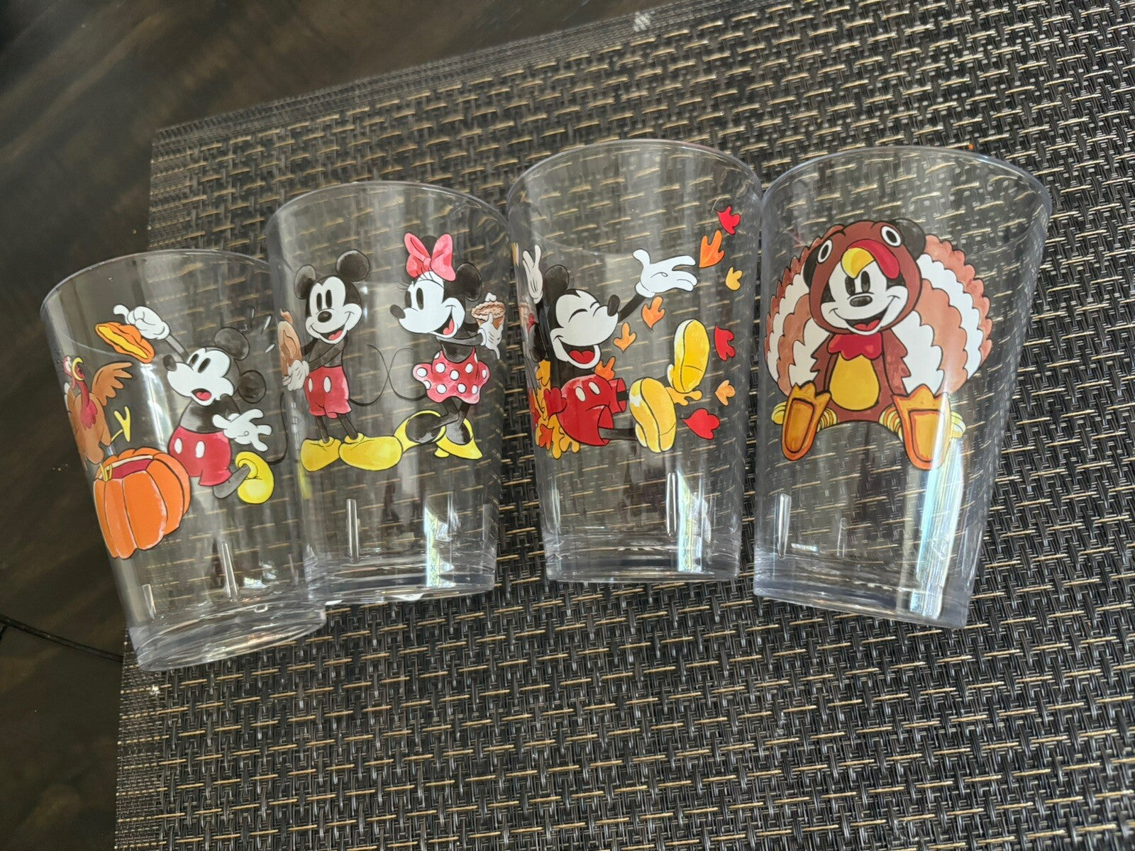 Pottery Barn Mickey Mouse Disney Dinner Cup SET Thanksgiving holiday party gift