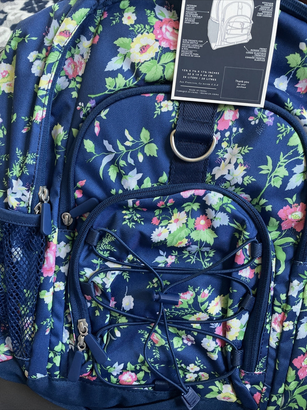 Pottery barn School Floral Large BACKPACK+Lunch Box flower teen bag girl kid .