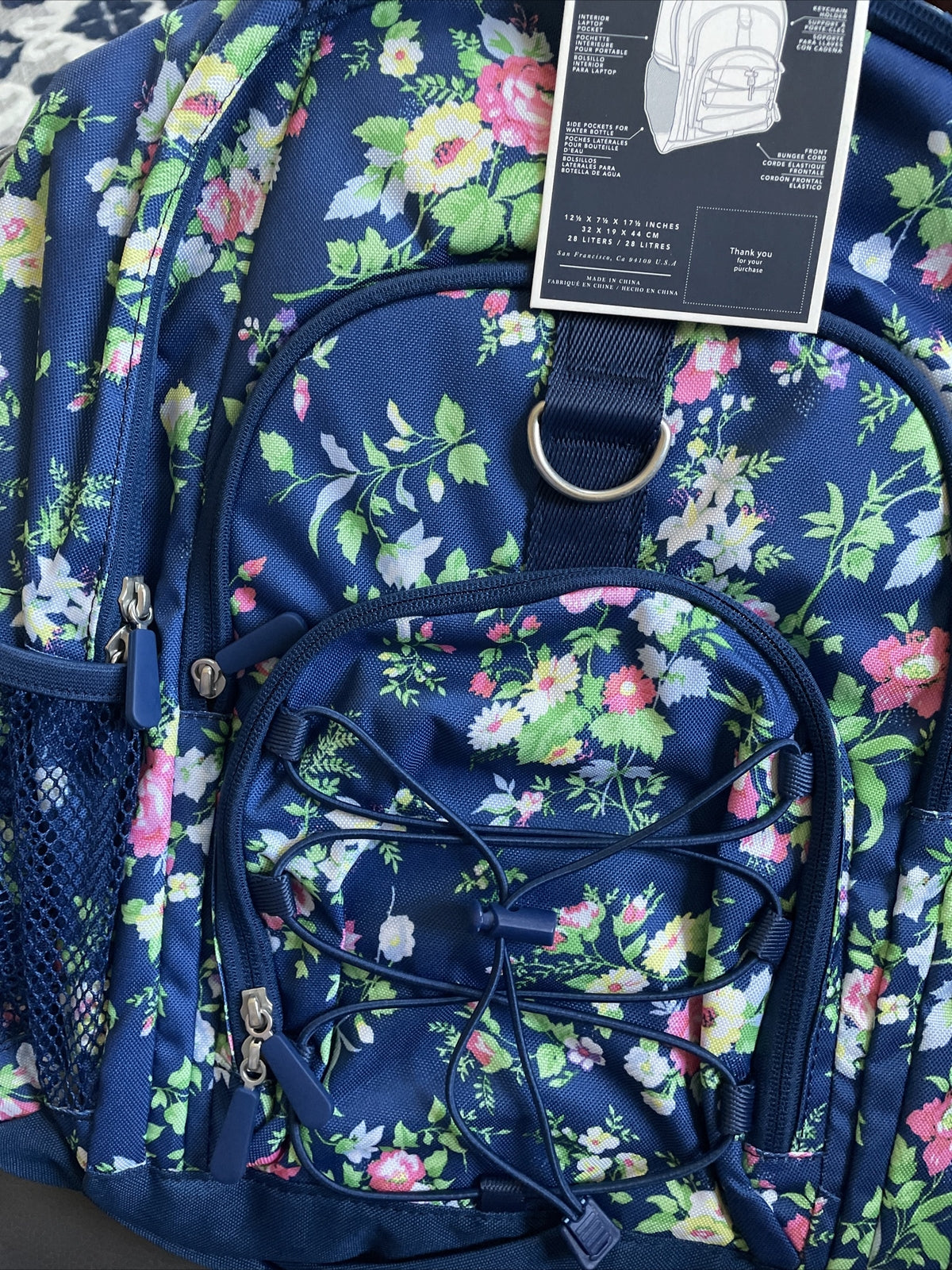 Pottery barn School Floral Large BACKPACK+Lunch Box flower teen bag girl kid .