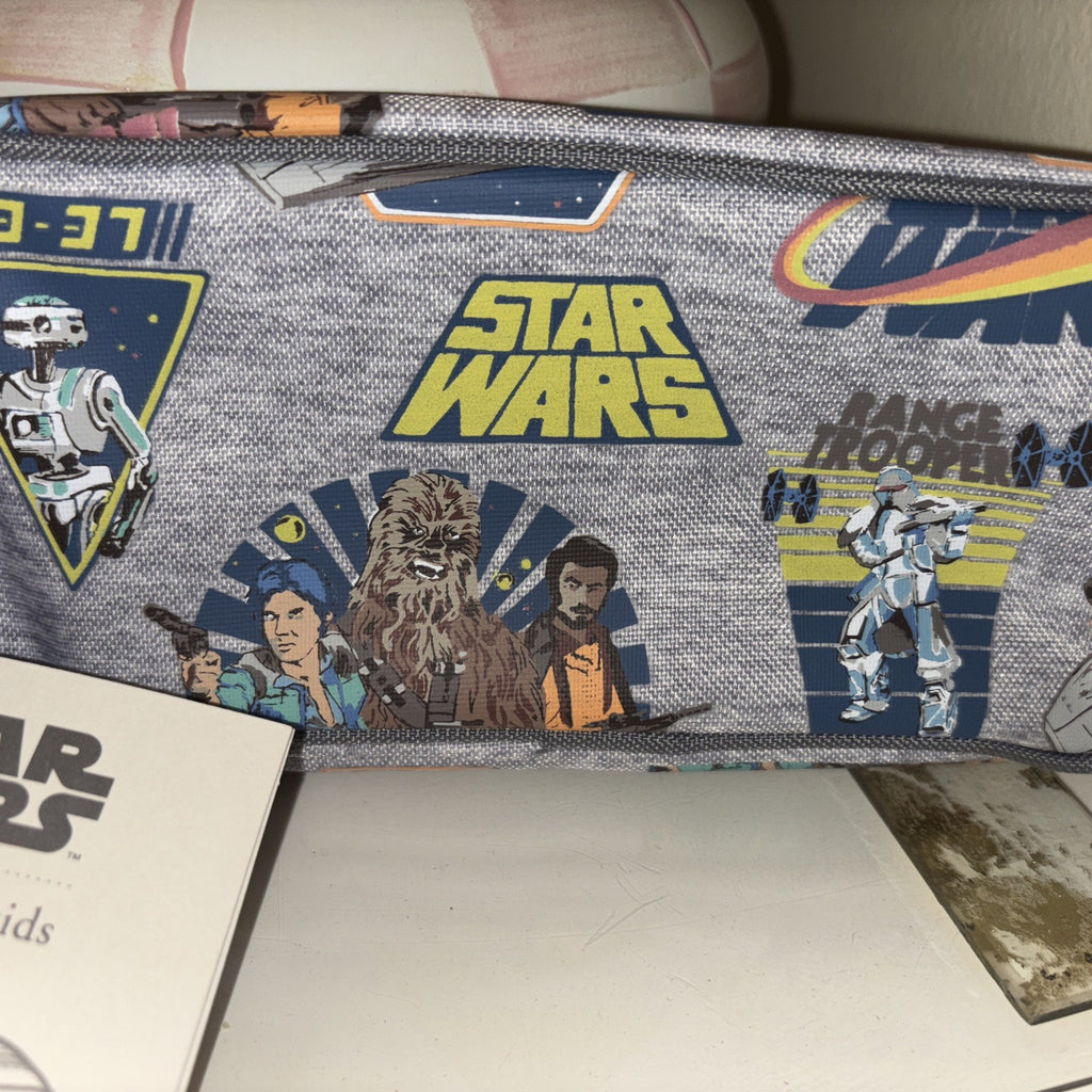 Pottery Barn School disney STAR WARS SOLO PENCIL CASE superhero Travel Bag Boy .