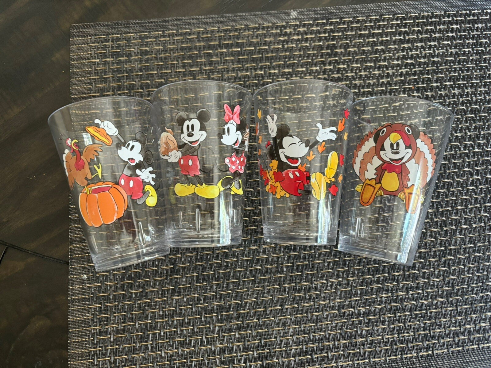 Pottery Barn Mickey Mouse Disney Dinner Cup SET Thanksgiving holiday party gift