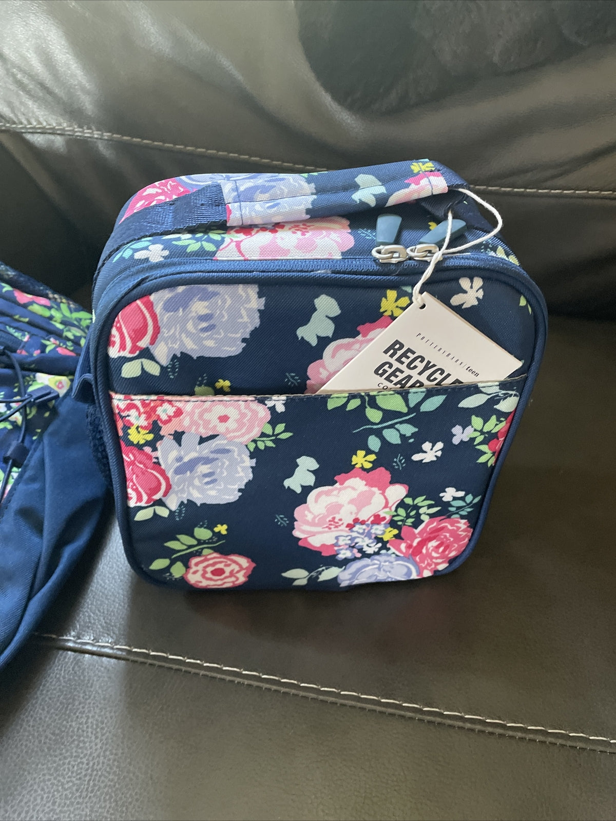 Pottery barn School Floral Large BACKPACK+Lunch Box flower teen bag girl kid .