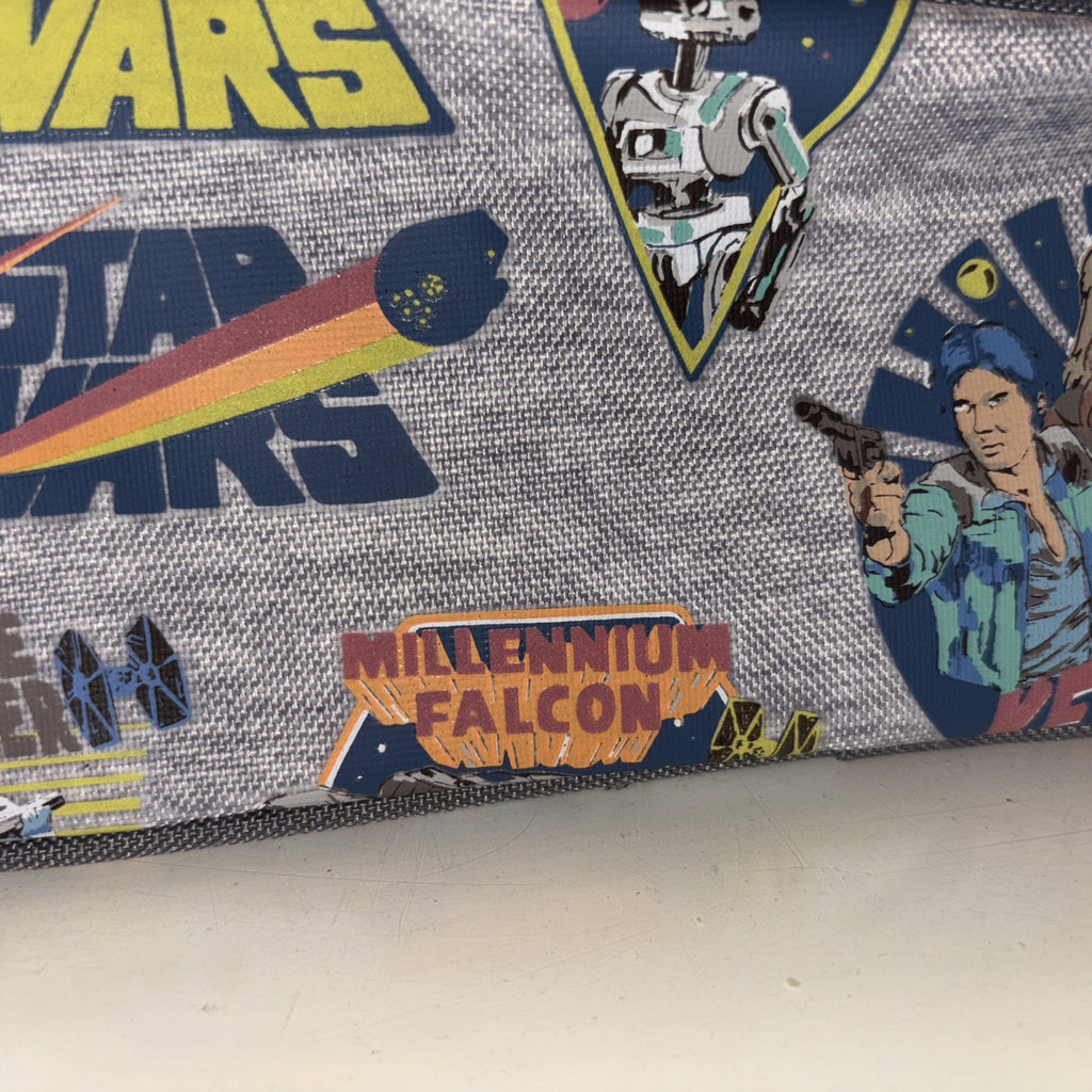 Pottery Barn School disney STAR WARS SOLO PENCIL CASE superhero Travel Bag Boy .