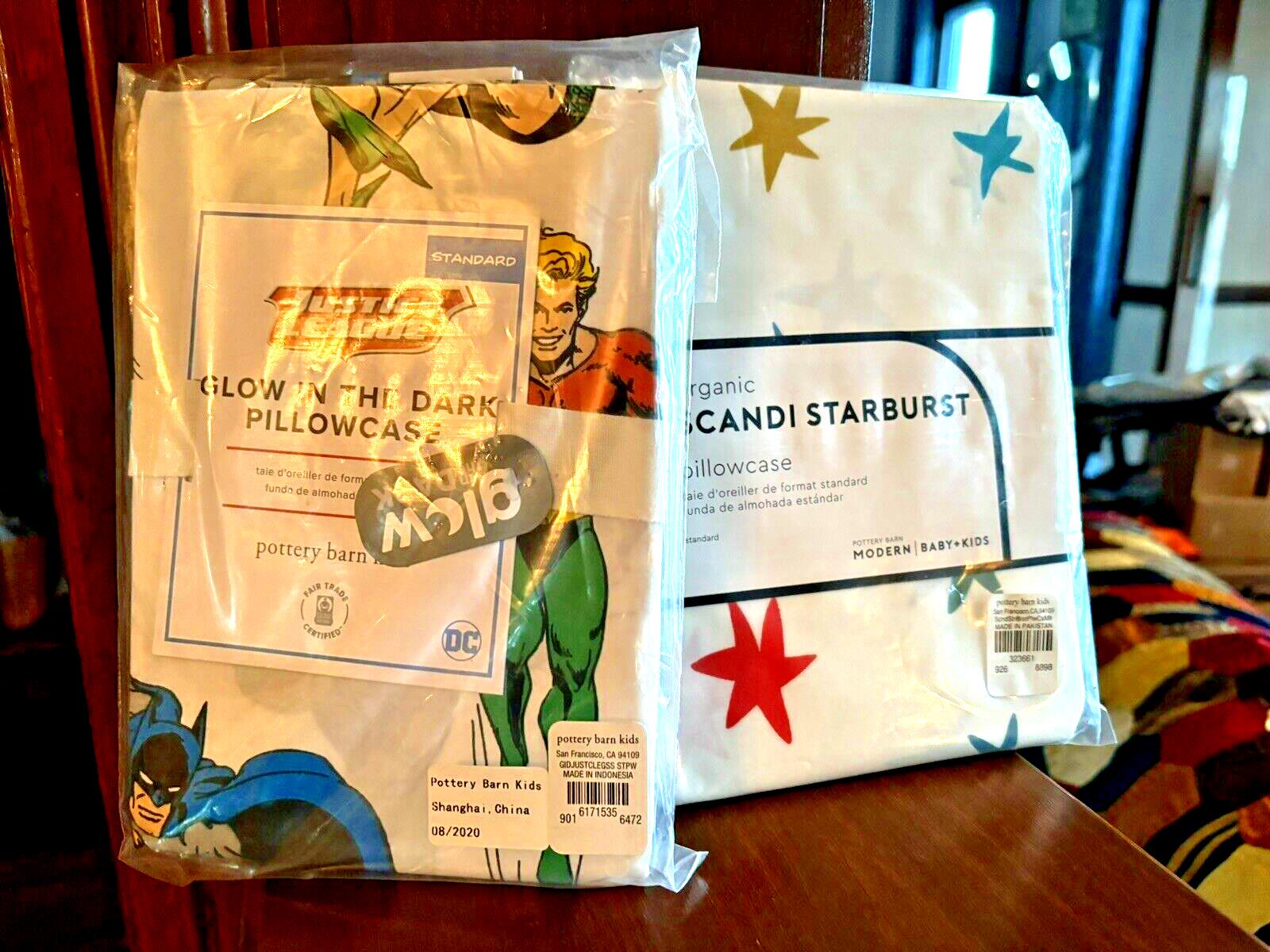 Pottery barn Avengers Marvel DC Comics Pillow Holiday gift SET 2 Disney Boy Star