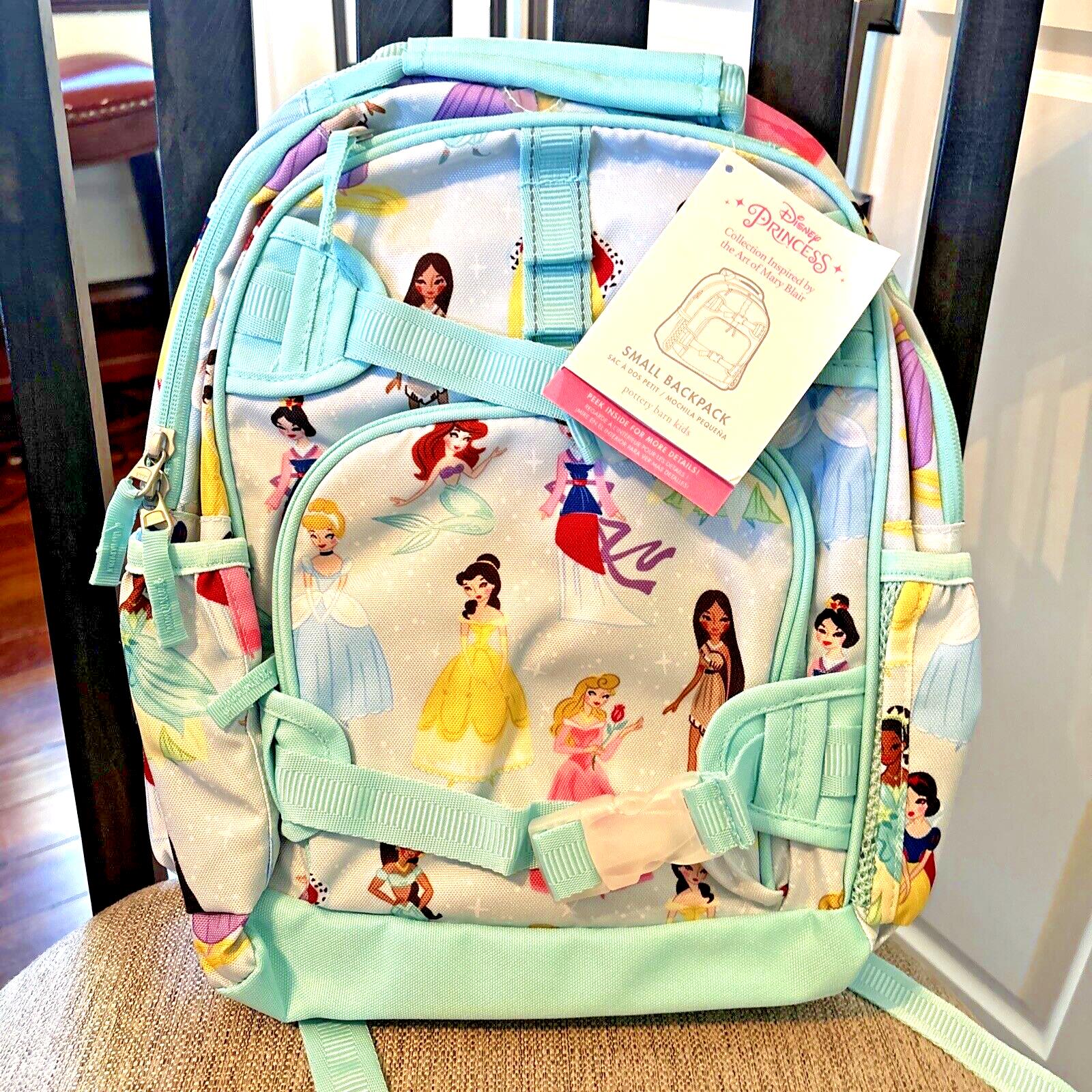Pottery Barn School Disney BACKPACK princess+Water bottle heart Belle Travel .