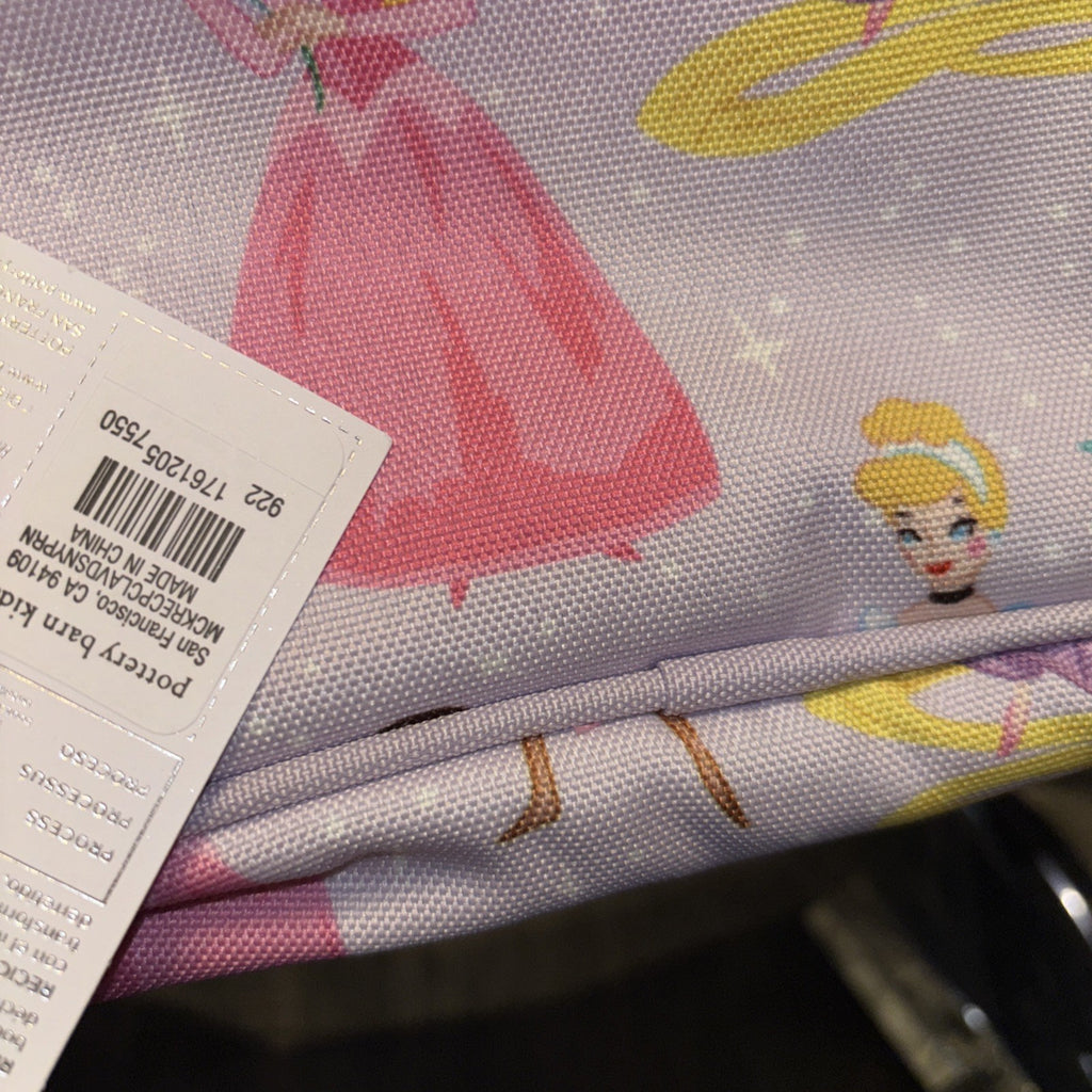 Pottery Barn School DISNEY Princess pencil CASE bag Cinderella Belle Ariel ./