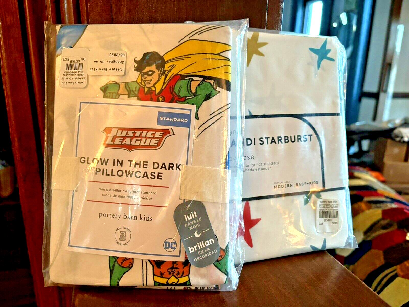 Pottery barn Avengers Marvel DC Comics Pillow Holiday gift SET 2 Disney Boy Star