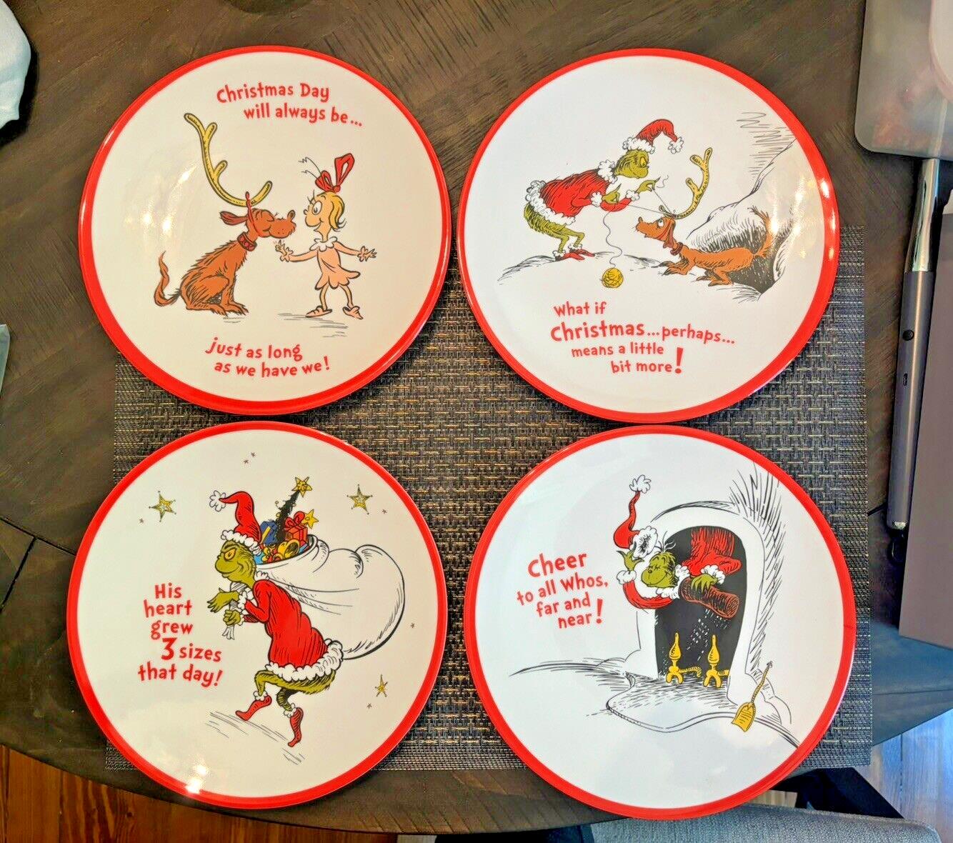 Pottery Barn GRINCH Seuss Disney holiday Christmas party Kid DINNER SET SET 8