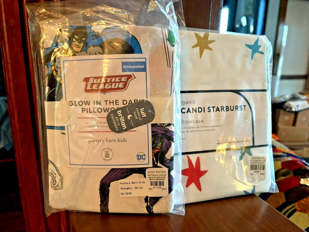 Pottery barn Avengers Marvel DC Comics Pillow Holiday gift SET 2 Disney Boy Star