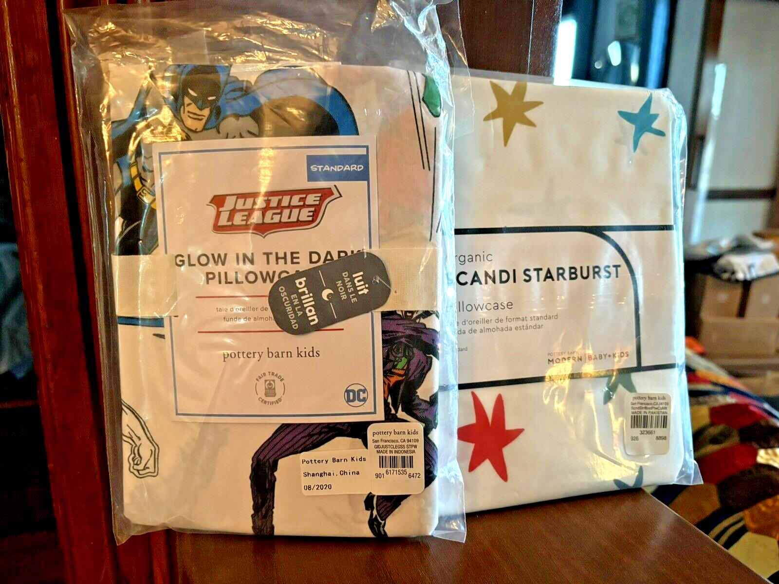 Pottery barn Avengers Marvel DC Comics Pillow Holiday gift SET 2 Disney Boy Star