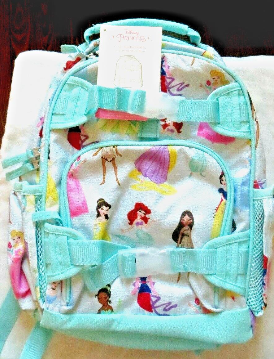 Pottery Barn School Disney BACKPACK princess+Water bottle heart Belle Travel .