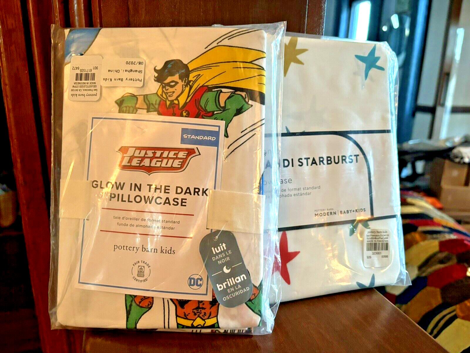 Pottery barn Avengers Marvel DC Comics Pillow Holiday gift SET 2 Disney Boy Star
