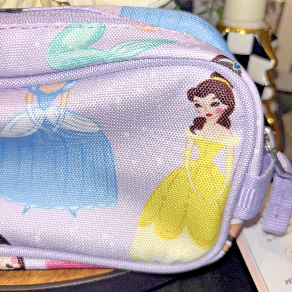 Pottery Barn School DISNEY Princess pencil CASE bag Cinderella Belle Ariel ./