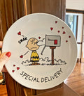 SNOOPY Pottery Barn Peanuts PLATE Holiday party school Disney lunch kids  ?? 1
