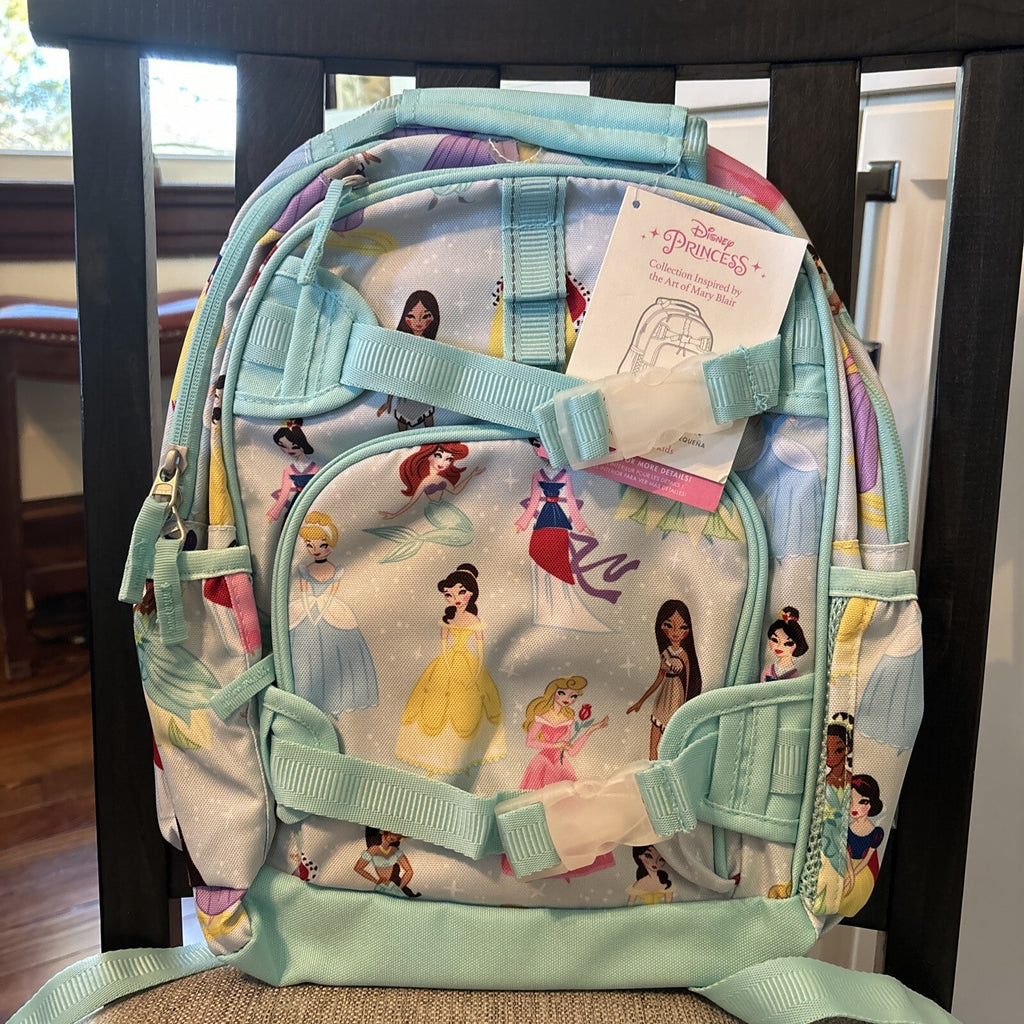 Pottery Barn School Disney BACKPACK princess+Water bottle heart Belle Travel .