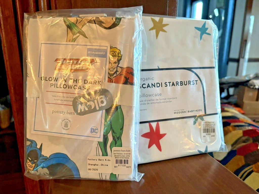 Pottery barn Avengers Marvel DC Comics Pillow Holiday gift SET 2 Disney Boy Star