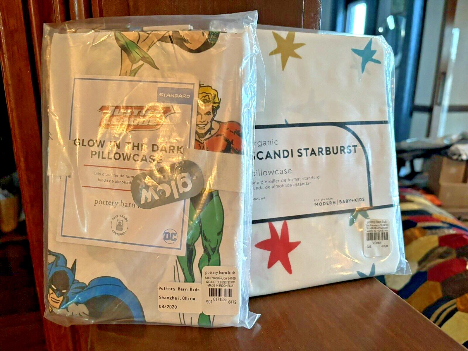 Pottery barn Avengers Marvel DC Comics Pillow Holiday gift SET 2 Disney Boy Star