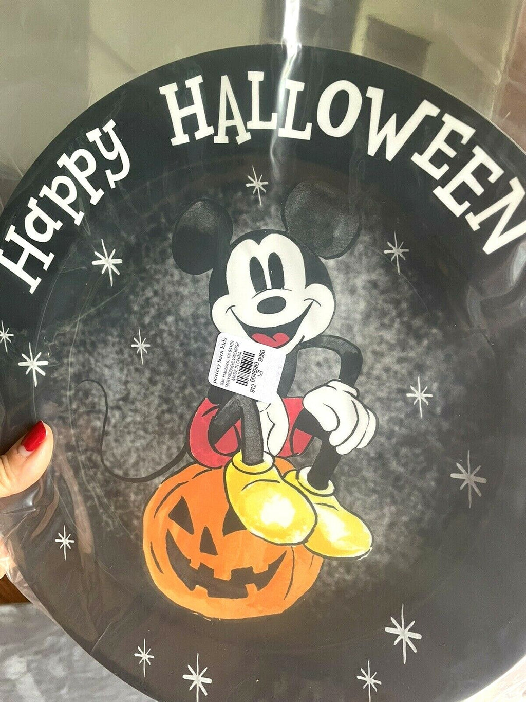 Disney Pottery Barn holiday Mickey Halloween Peanuts Dinner Party  Plate SET 8 !