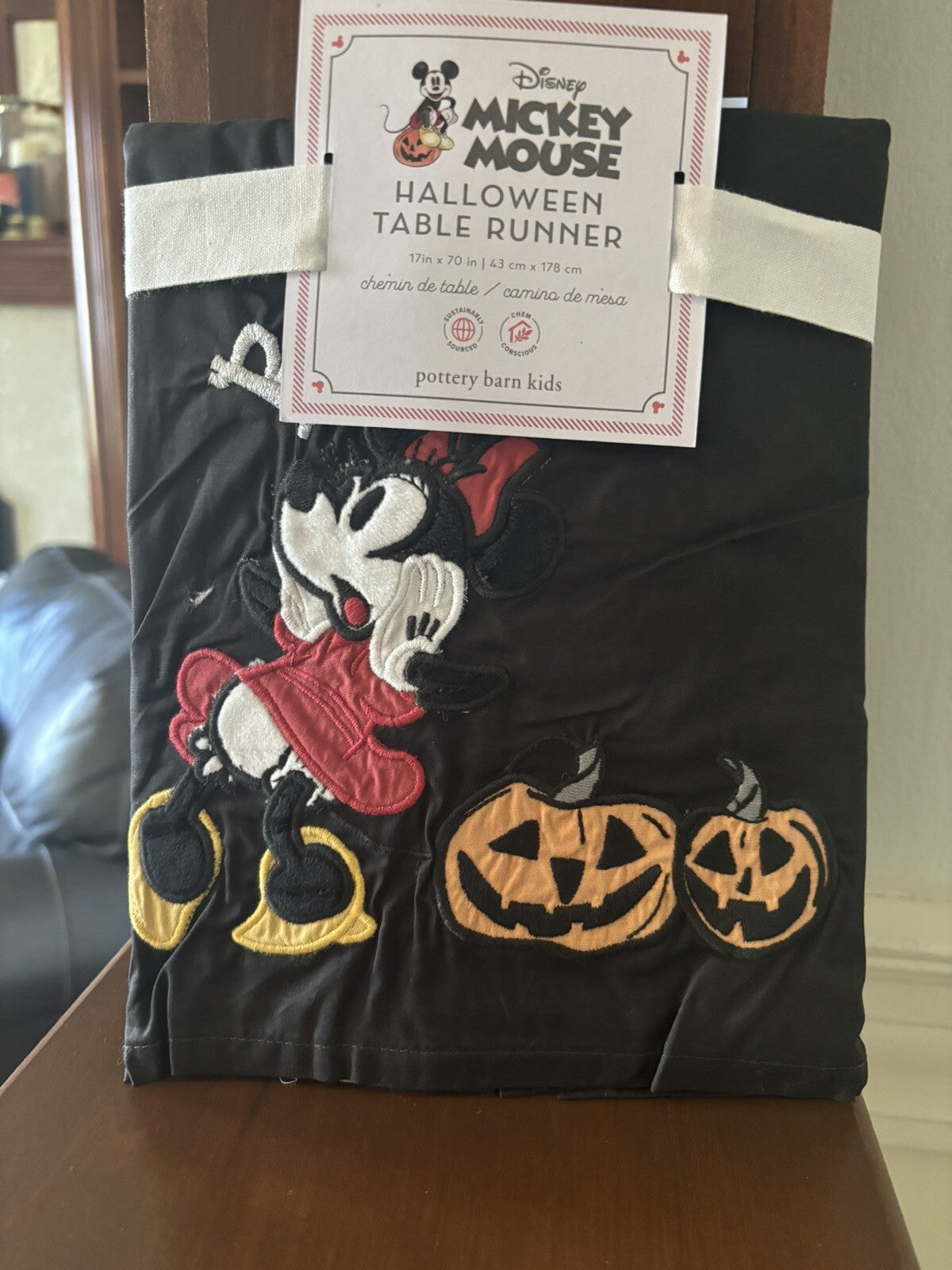 Disney Pottery Barn Mickey Mouse Holiday Table runner party halloween SET 2 n