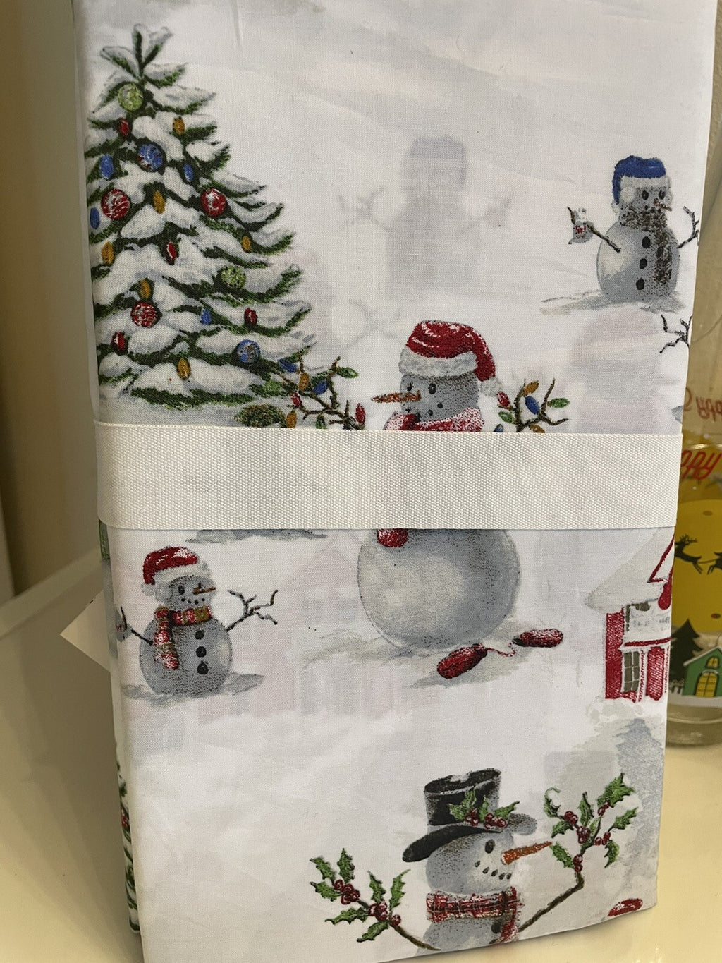 Pottery Barn holiday KING pillowcase Christmas Snowman Kid Winter Disney SET 2 y