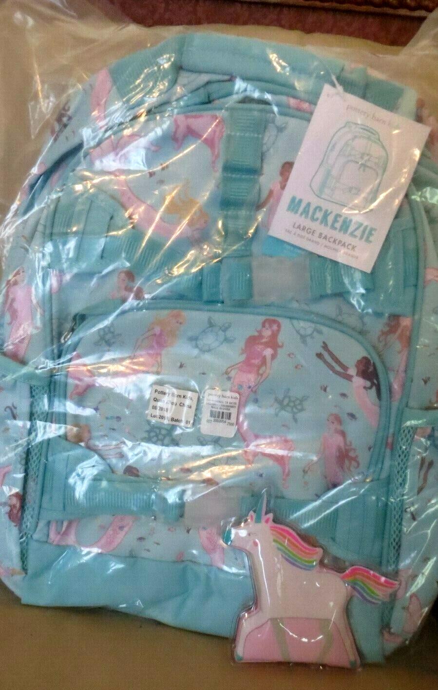 Pottery Barn kids school Disney Mermaid LARGE Backpack LUNCH WATER Travel girl .