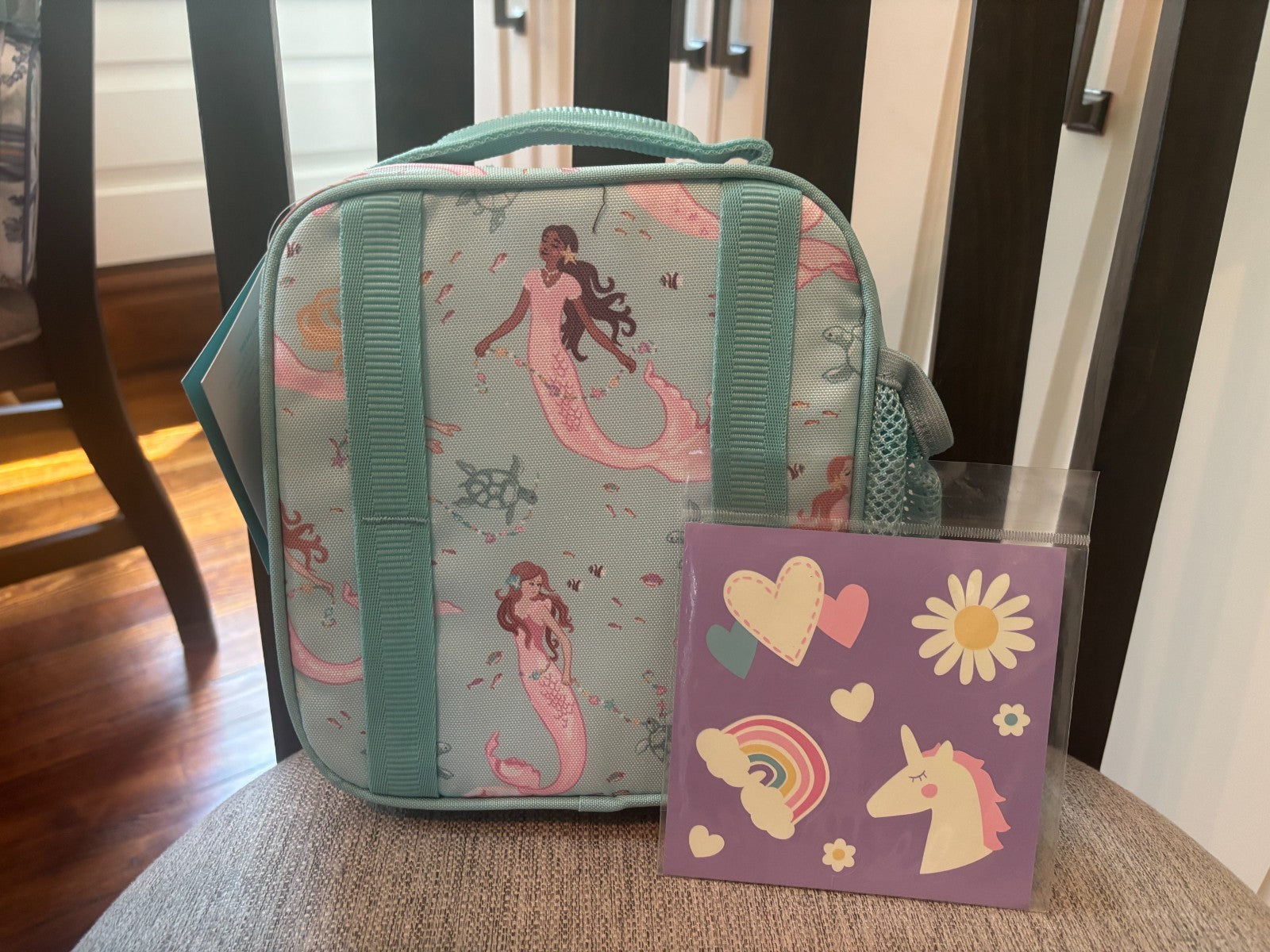 Pottery Barn kids school Disney Mermaid LARGE Backpack LUNCH WATER Travel girl .