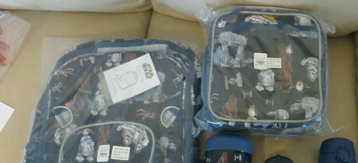 Pottery Barn school disney STAR WARS travel BACKPACK Solo Space+LUNCH+WATER  .