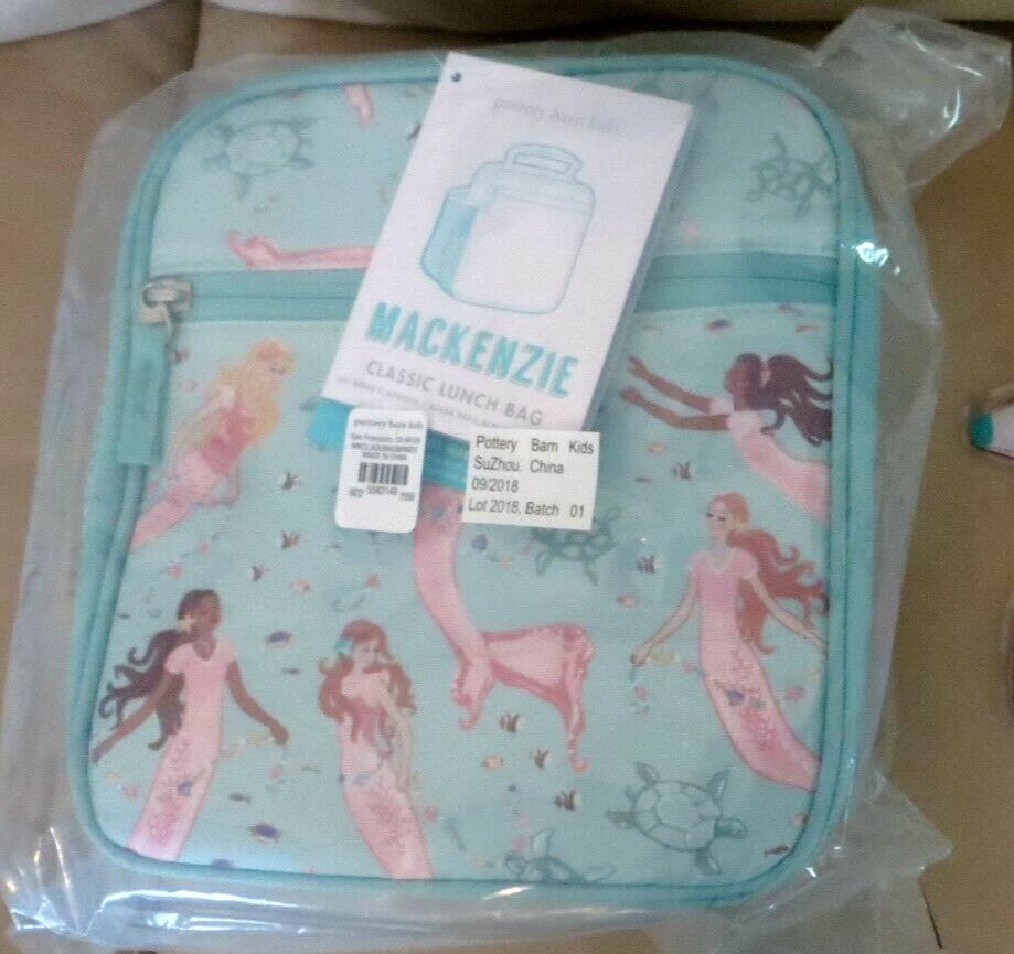 Pottery Barn kids school Disney Mermaid LARGE Backpack LUNCH WATER Travel girl .