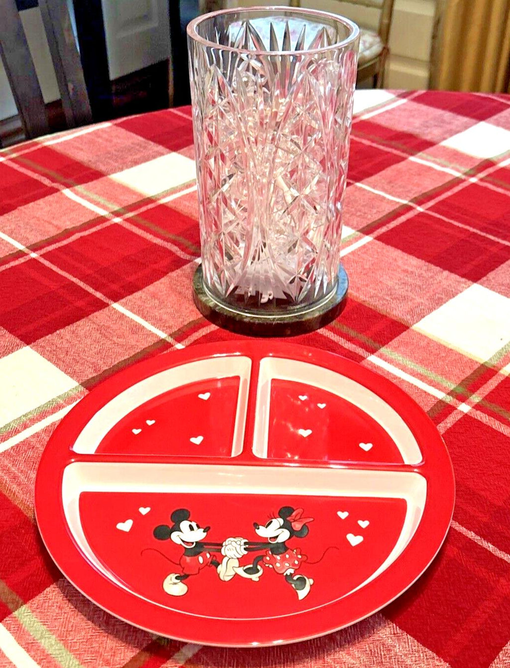 Pottery Barn holiday Disney Mickey Mouse party Minnie Dinner Plate kid Heart