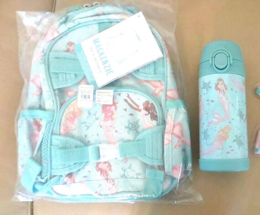 Pottery Barn kids school Disney Mermaid LARGE Backpack LUNCH WATER Travel girl .