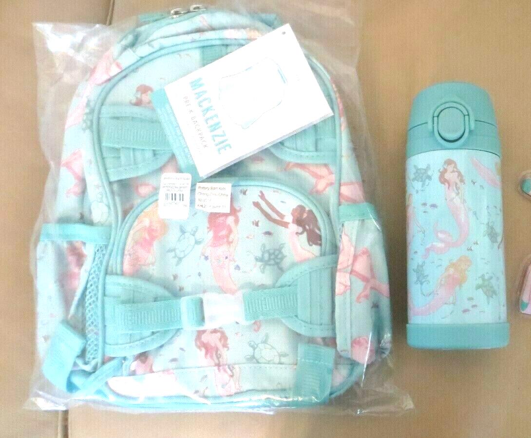 Pottery Barn kids school Disney Mermaid LARGE Backpack LUNCH WATER Travel girl .
