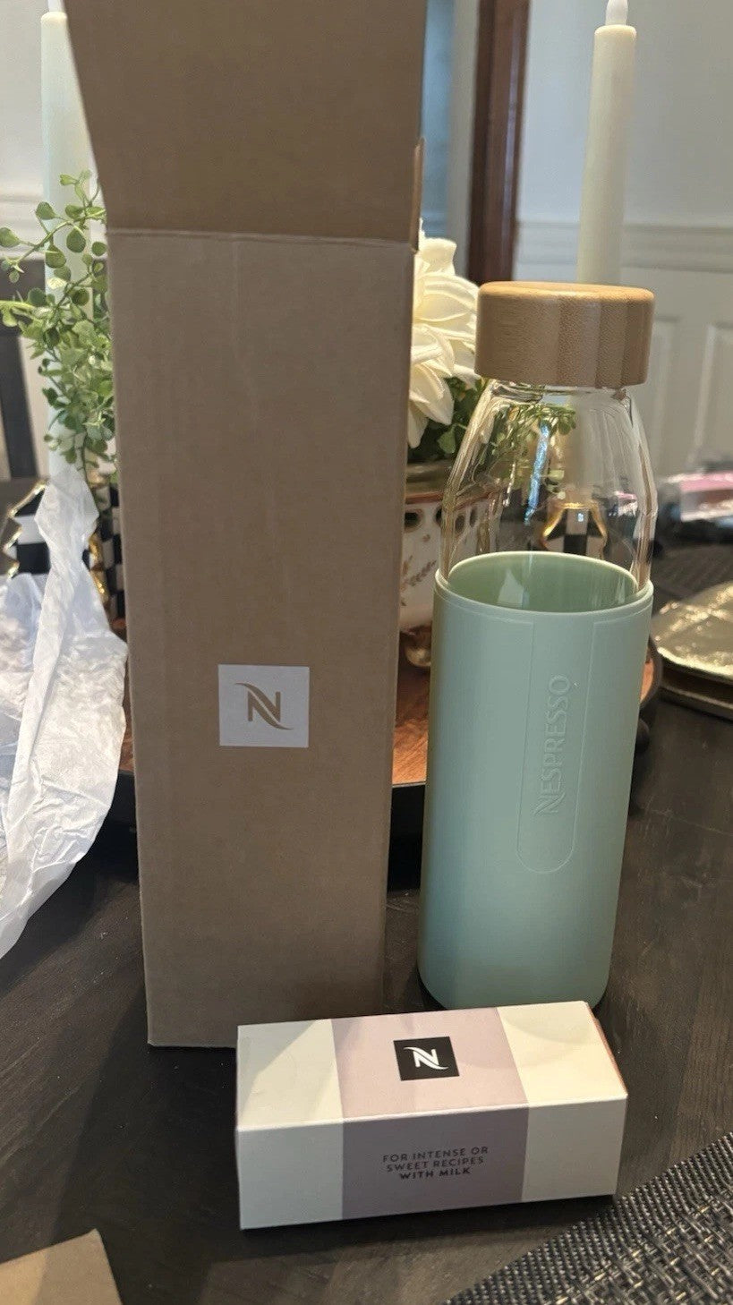 Nespresso Coffee Water Bottle holiday Christmas holiday gift travel school kid `