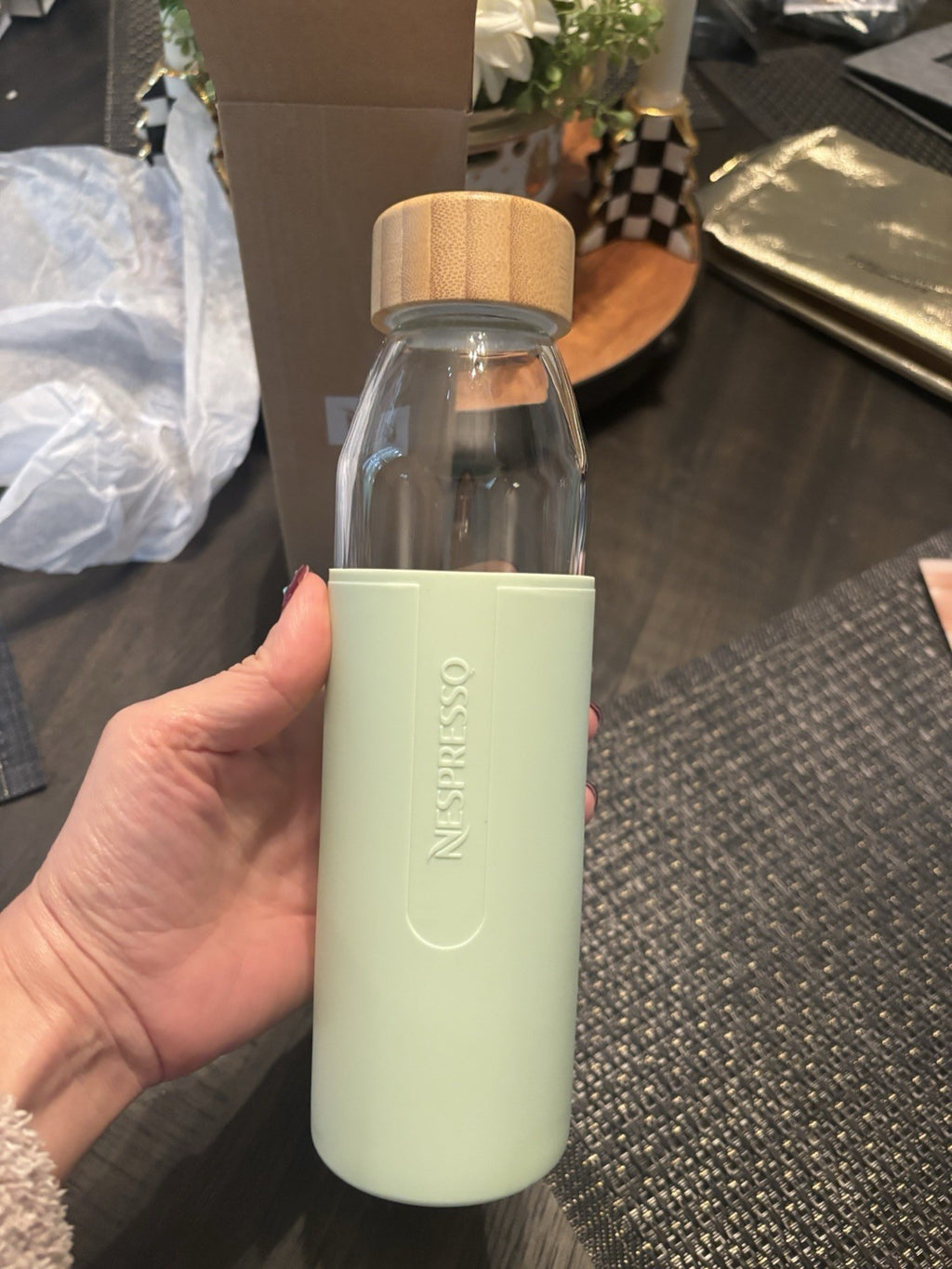 Nespresso Coffee Water Bottle holiday Christmas holiday gift travel school kid `