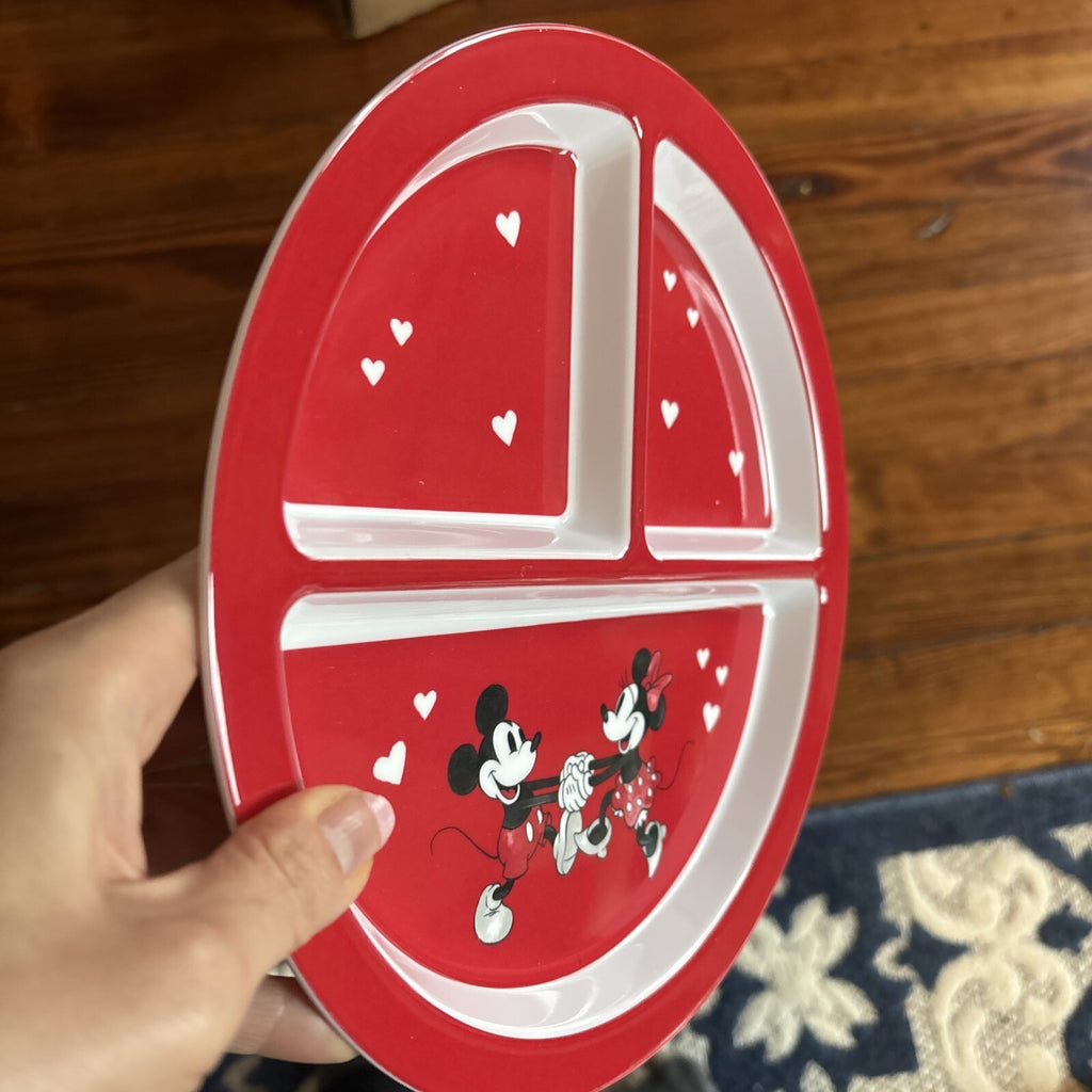 Pottery Barn holiday Disney Mickey Mouse party Minnie Dinner Plate kid Heart