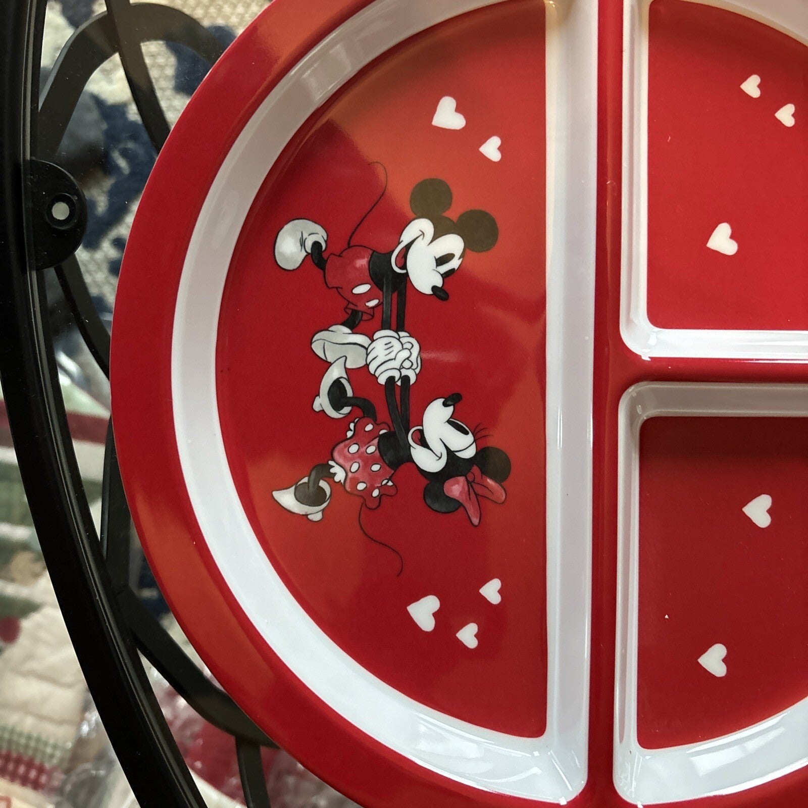 Pottery Barn holiday Disney Mickey Mouse party Minnie Dinner Plate kid Heart