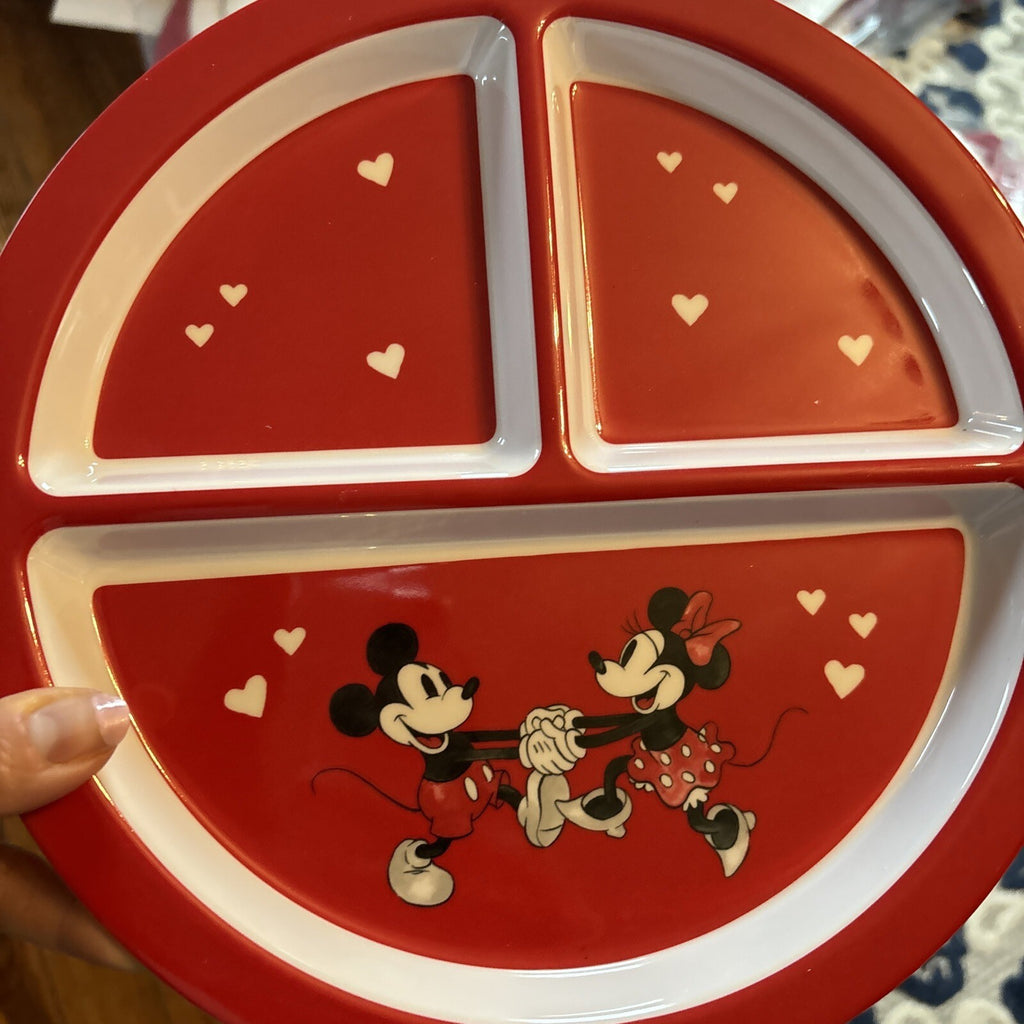 Pottery Barn holiday Disney Mickey Mouse party Minnie Dinner Plate kid Heart