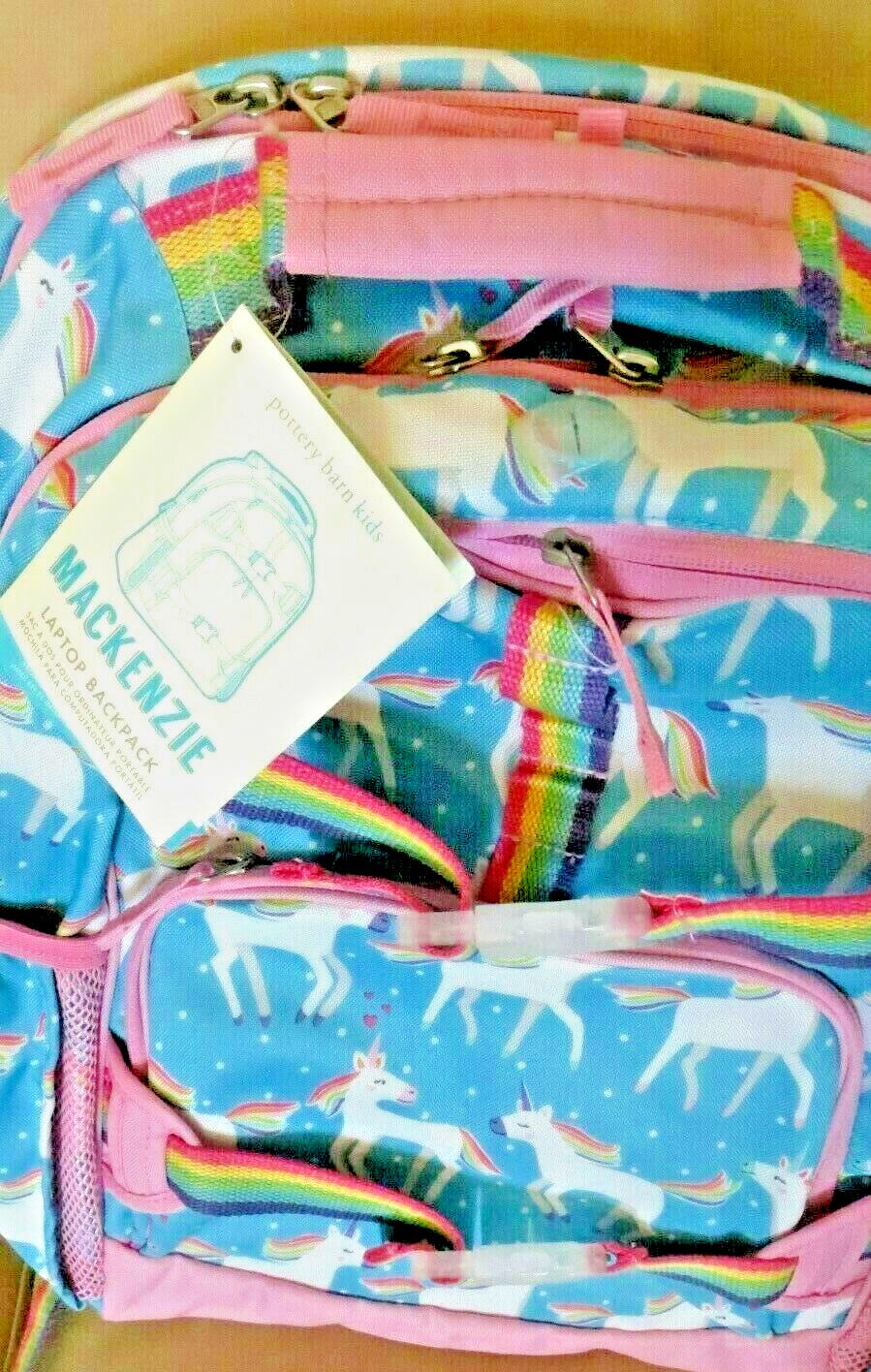 Pottery barn School Disney BACKPACK LARGE Rainbow Unicorn Parade Heart Travel .