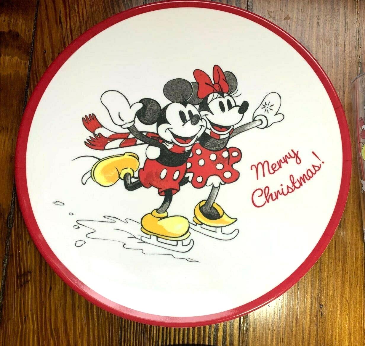 Pottery Barn DINNER SET Christmas Mickey Mouse Holiday Party PLATE school Disney