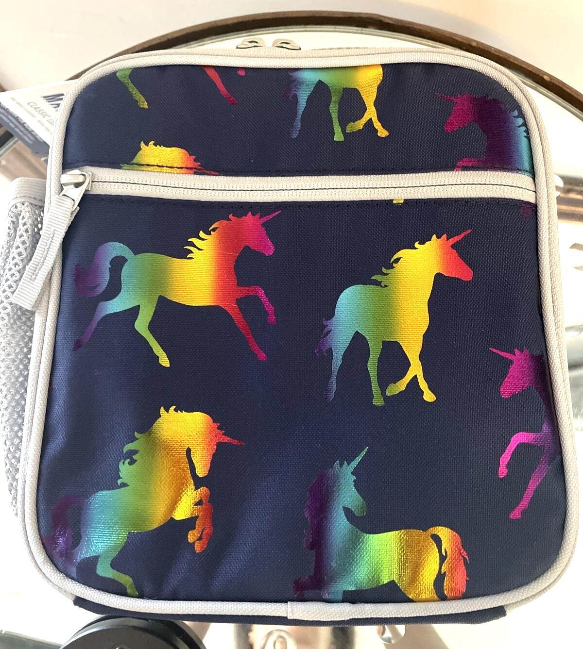 Pottery Barn LUNCH BOX BAG School Disney Rainbow UNICORN holiday gift .