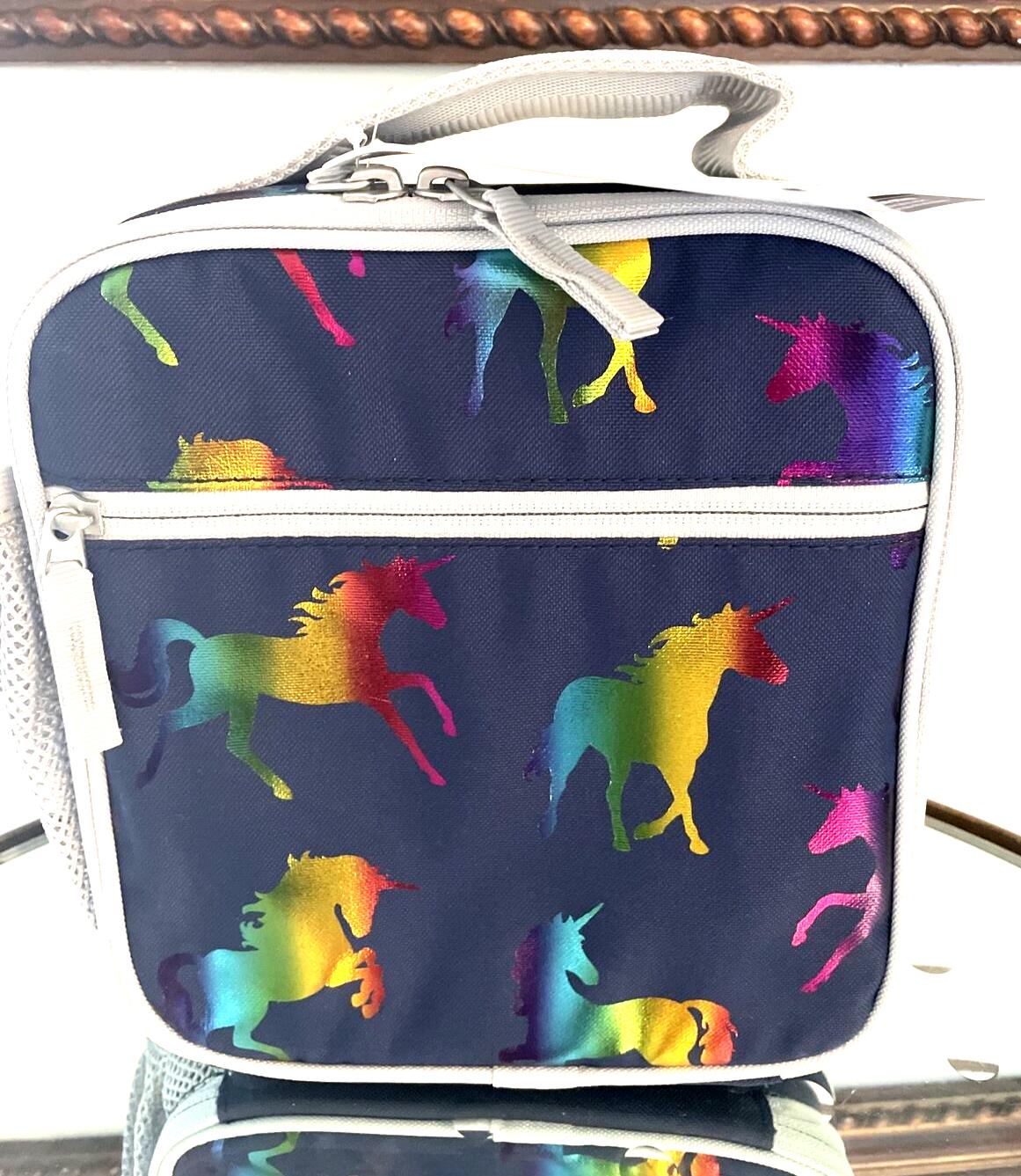 Pottery Barn LUNCH BOX BAG School Disney Rainbow UNICORN holiday gift .